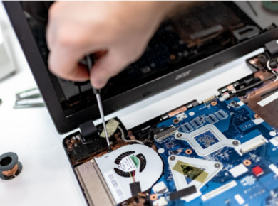 computer being repaired